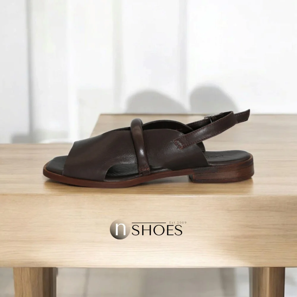 Women's brown sandals Lonza Bergen Brown New York model 5911