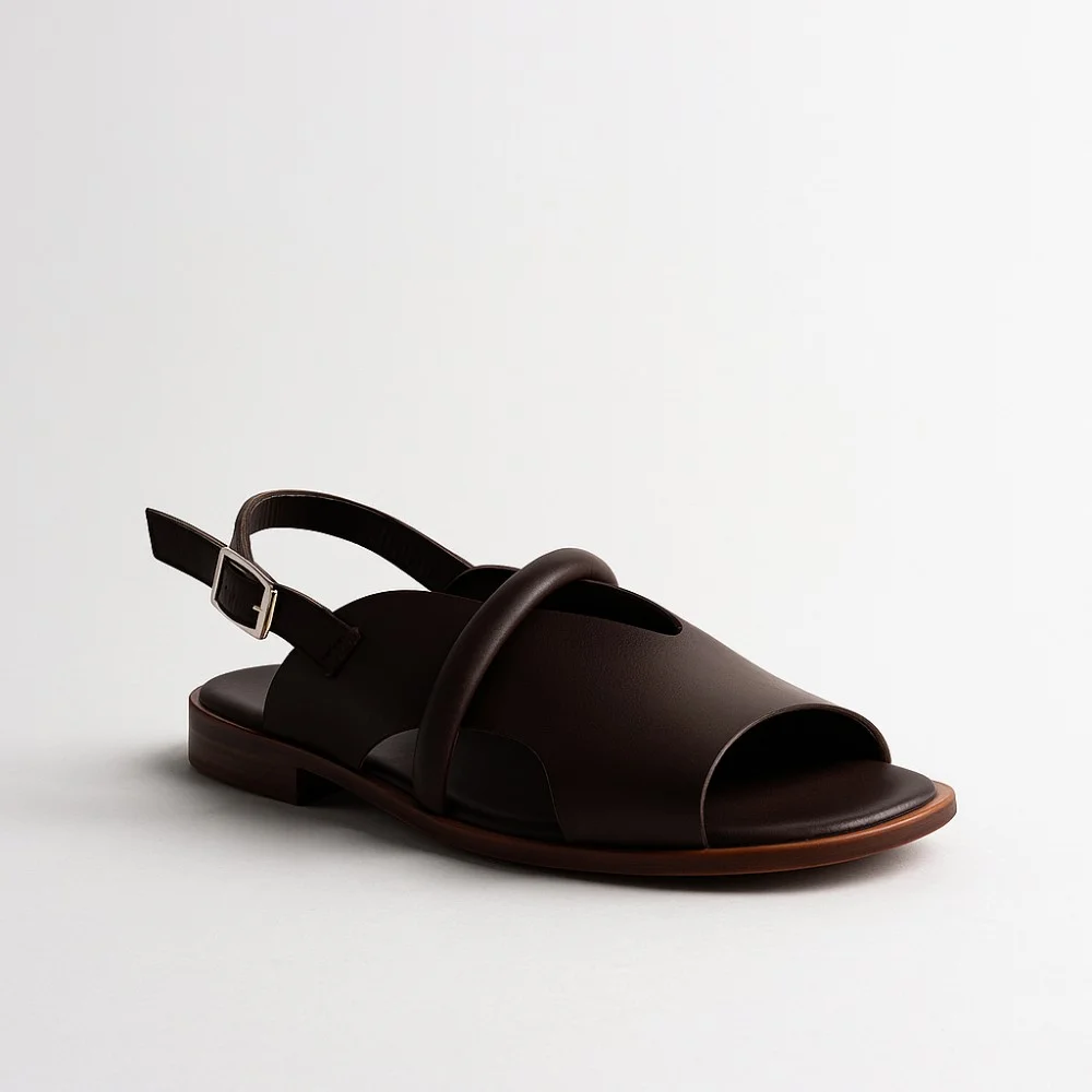 Women's brown sandals Lonza Bergen Brown New York model 5911