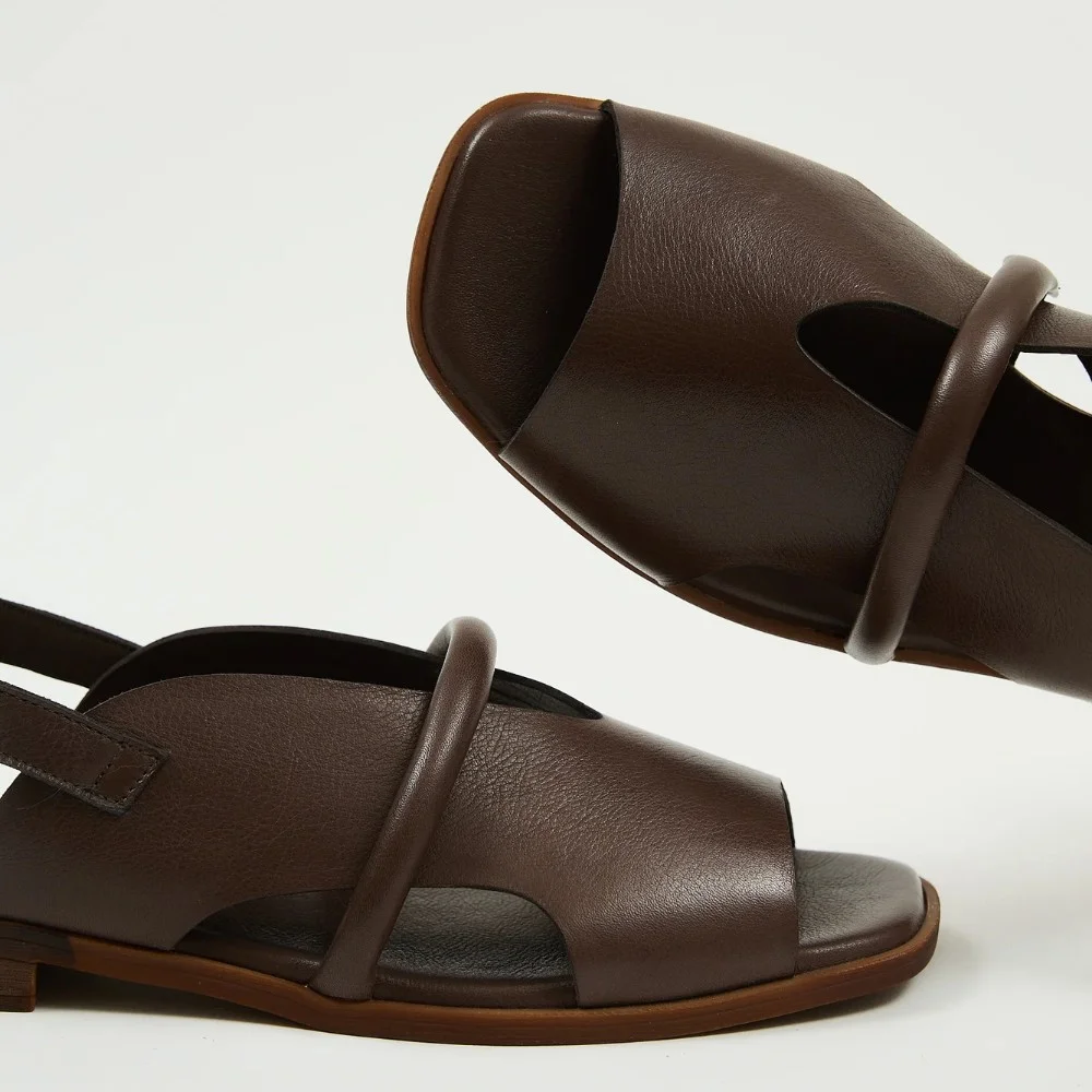 Women's brown sandals Lonza Bergen Brown New York model 5911