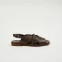 Women's brown sandals Lonza Bergen Brown New York model 5911