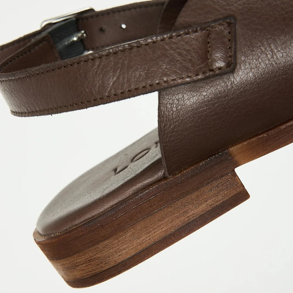 Women's brown sandals Lonza Bergen Brown New York model 5911