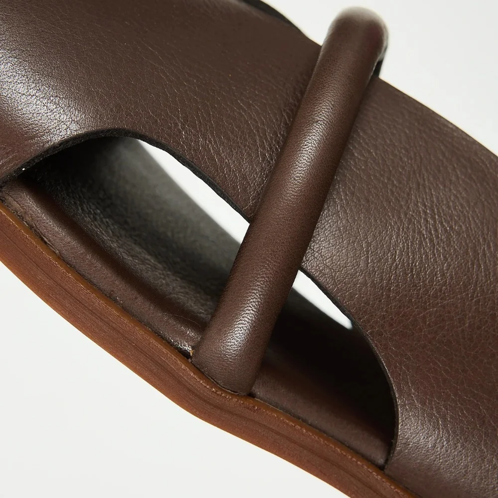 Women's brown sandals Lonza Bergen Brown New York model 5911