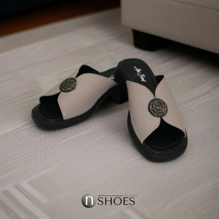 Women's leather slippers with low heels Alex Bens 13-34K model 5912-5920