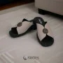 Women's leather slippers with low heels Alex Bens 13-34K model 5912-5920