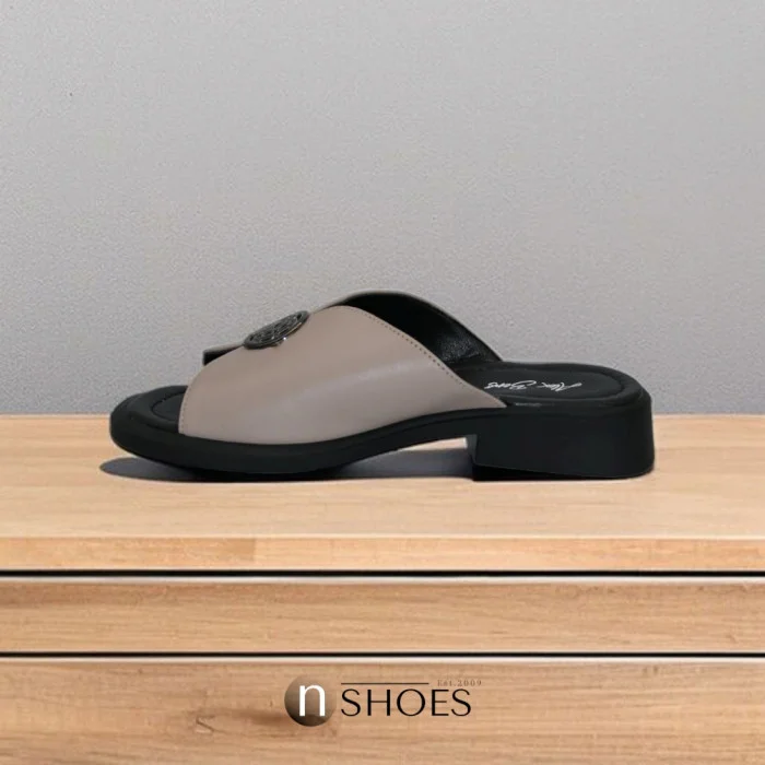Women's leather slippers with low heels Alex Bens 13-34K model 5912-5920