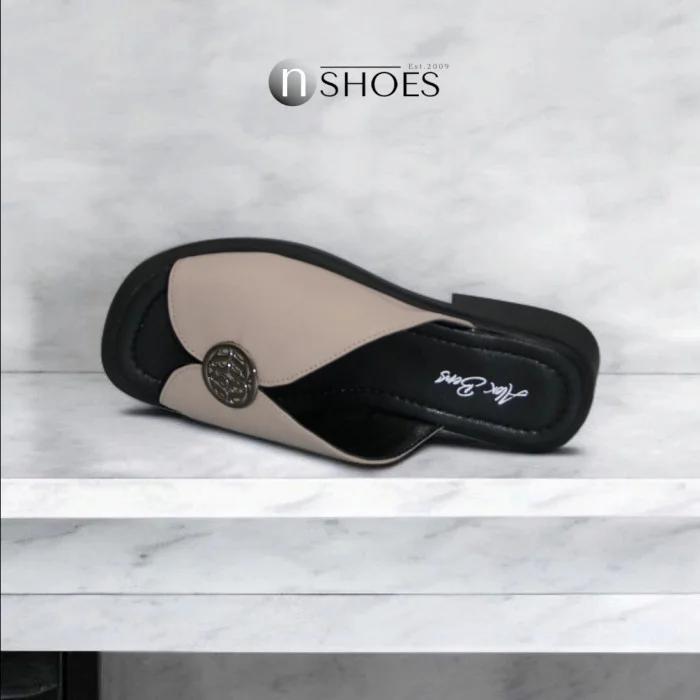 Women's leather slippers with low heels Alex Bens 13-34K model 5912-5920