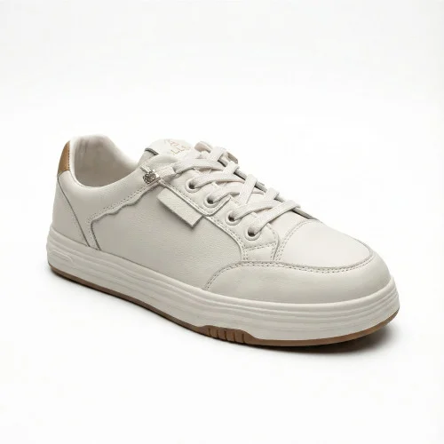 Женские белые кеды ALLSY 197499 199000 23276 wjite beige 2390 5917 на платформе из натуральной кожи