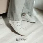 Women's White Leather Platform Sneakers ALLSY 197499 199000 23276