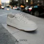 Women's White Leather Platform Sneakers ALLSY 197499 199000 23276