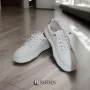 Women's White Leather Platform Sneakers ALLSY 197499 199000 23276
