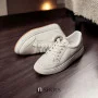 Women's White Leather Platform Sneakers ALLSY 197499 199000 23276