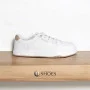 Women's White Leather Platform Sneakers ALLSY 197499 199000 23276