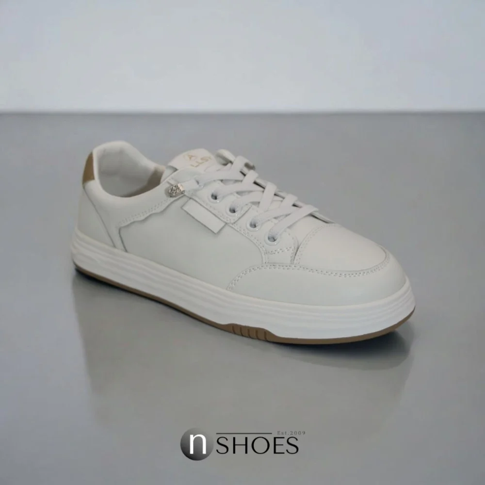 Women's White Leather Platform Sneakers ALLSY 197499 199000 23276