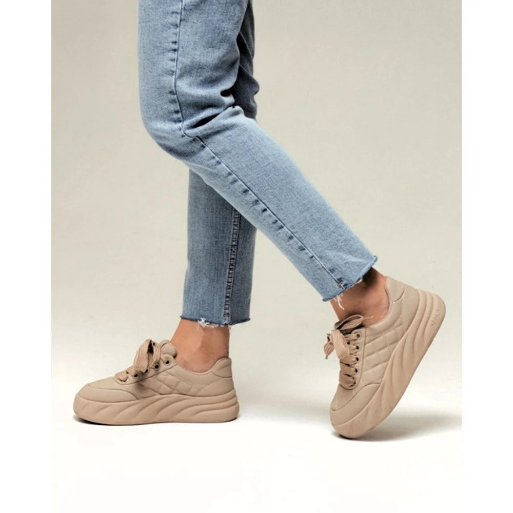 Женские бежевые кроссовки Allsy Lonza модель 5934