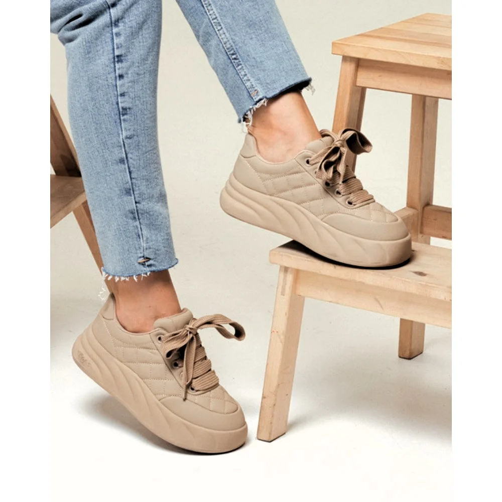 Женские бежевые кроссовки Allsy Lonza модель 5934