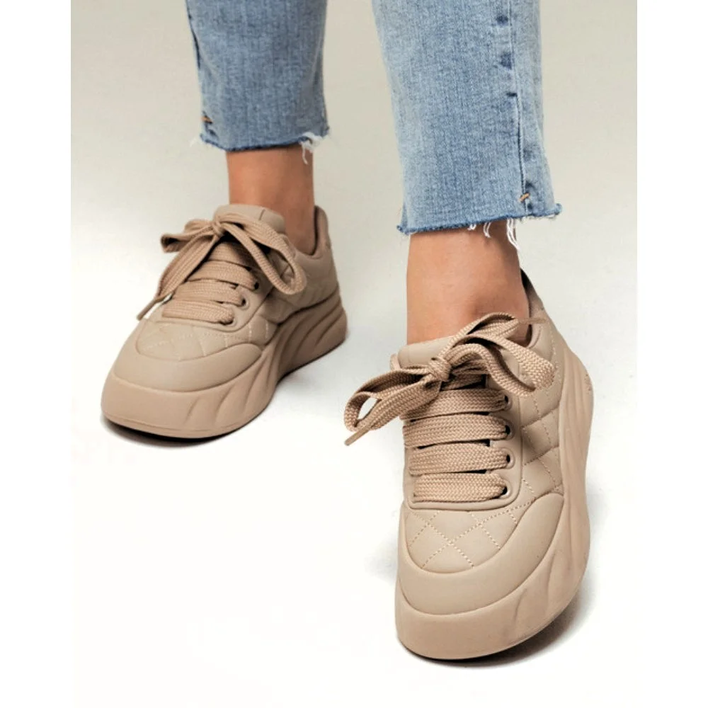 Женские бежевые кроссовки Allsy Lonza модель 5934