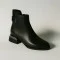 Жіночі шкіряні класичні ботильйони Fabio Monelli 203214 183681 181002 k998 t456 019br 5936 чорного кольору на маленькому підборі