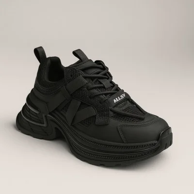 Women's fashion sneakers Allsy Lonza 204442 204429 195821 216188 25Z28D005-2 BLACK 5939 fashionable black color made of genuine leather