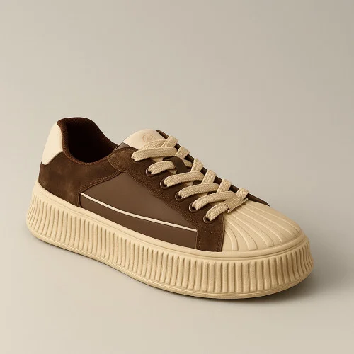 Жіночі коричневі кеди Allsy Lonza 203299 204482-7 brown 5940 модні для осені та весни