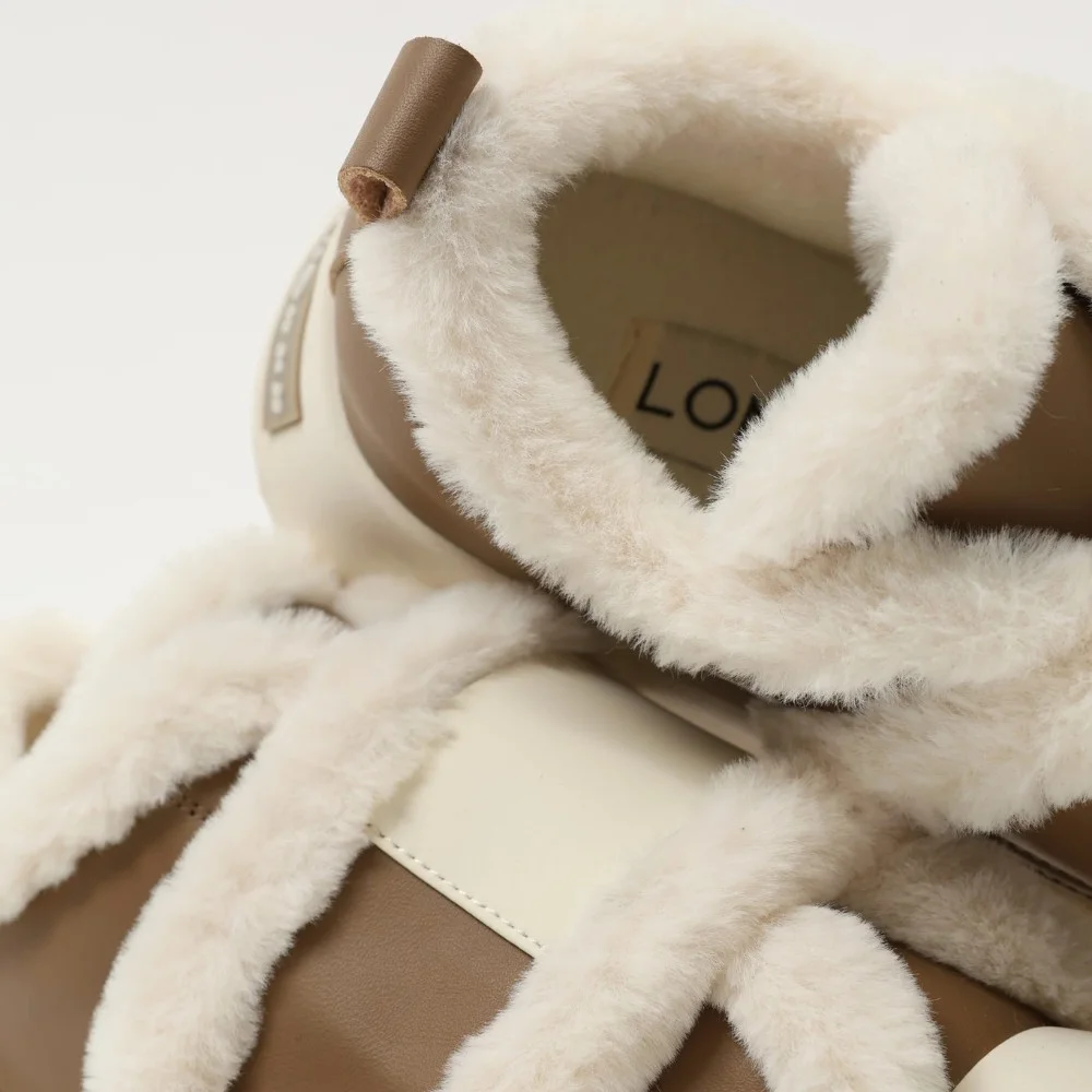 Women's insulated white and black sneakers Allsy Lonza Leora Beige 204485 203312 model 5945