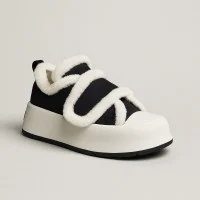 Women's white and black sneakers Allsy Lonza 204484 203311 Leora Black C1018-1C 5946 with insulation and ears for winter