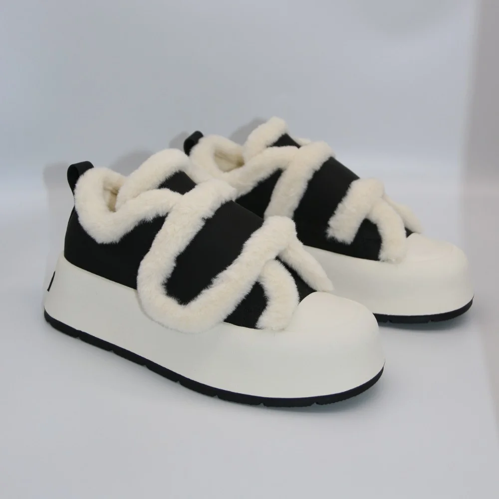 Women's white and black winter sneakers Allsy Lonza Leora Black 204484 model 5946