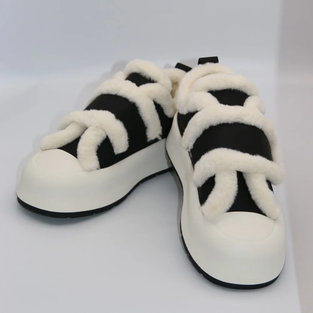 Women's white and black winter sneakers Allsy Lonza Leora Black 204484 model 5946