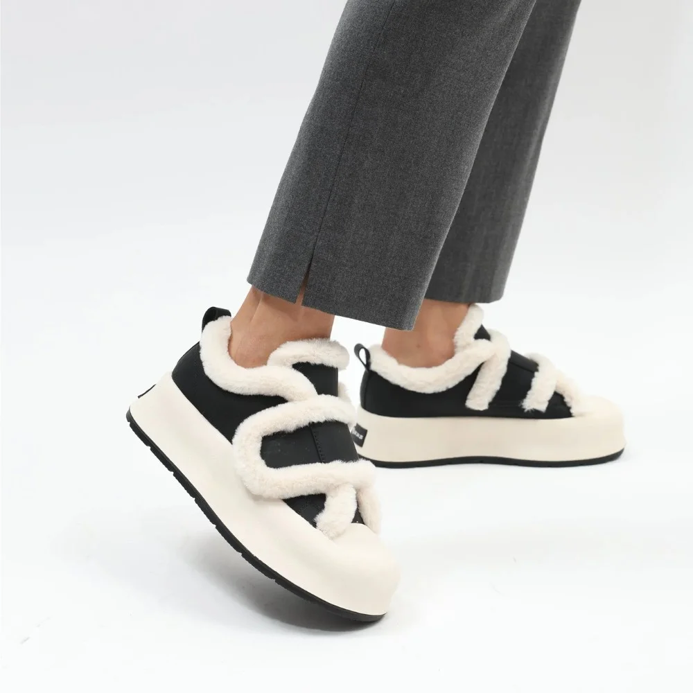 Women's white and black winter sneakers Allsy Lonza Leora Black 204484 model 5946