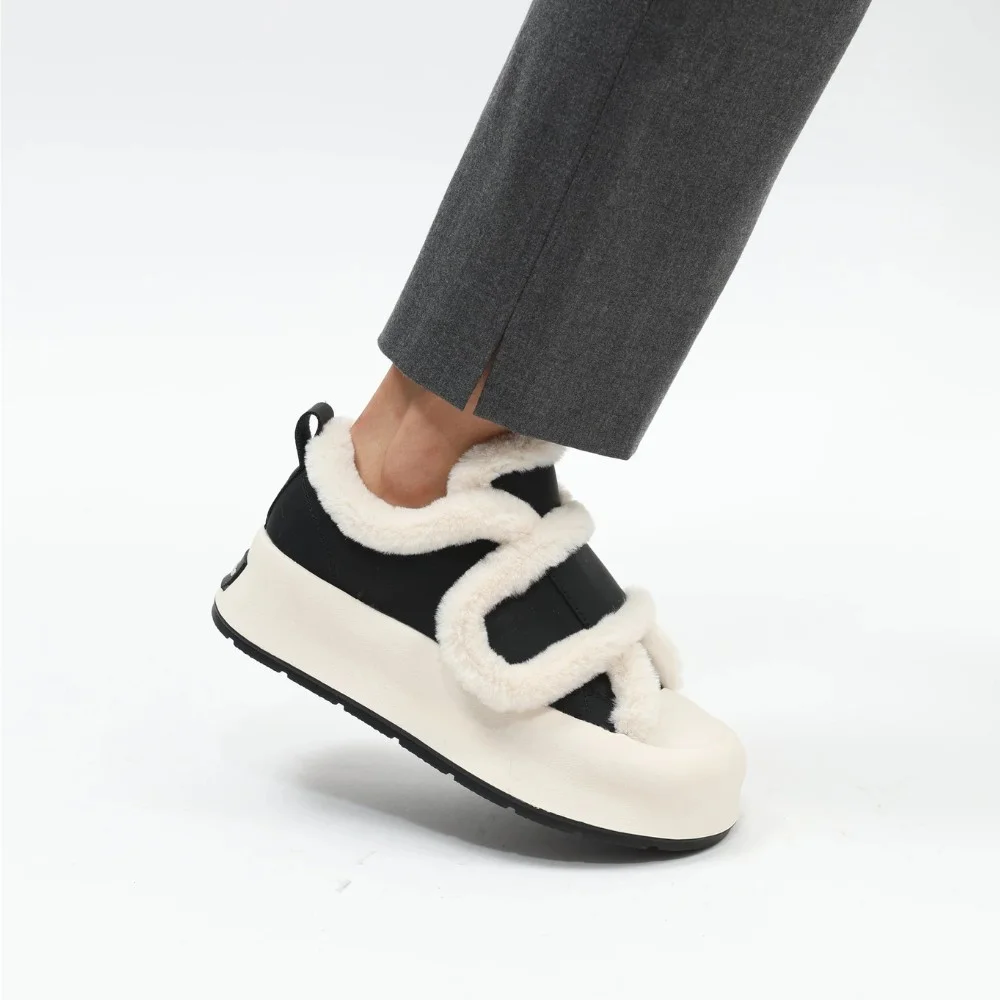 Women's white and black winter sneakers Allsy Lonza Leora Black 204484 model 5946