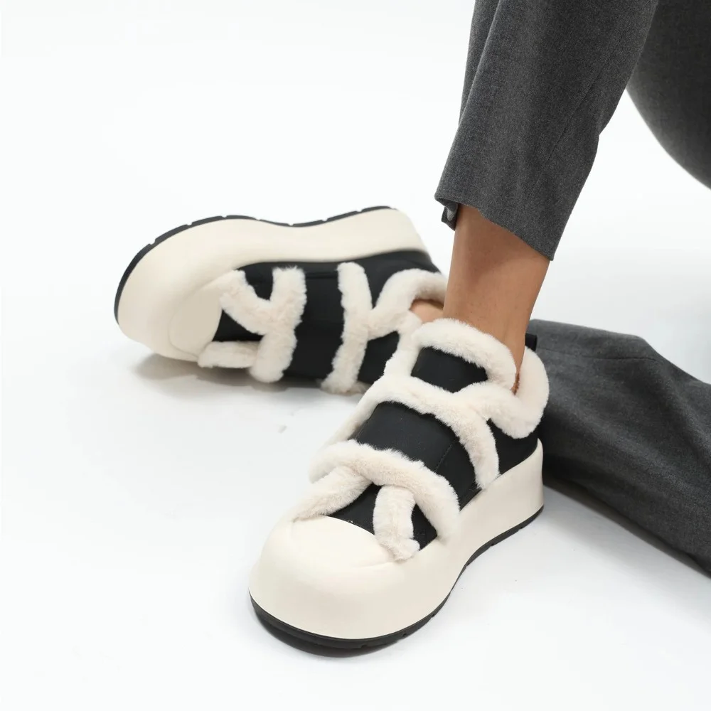 Women's white and black winter sneakers Allsy Lonza Leora Black 204484 model 5946