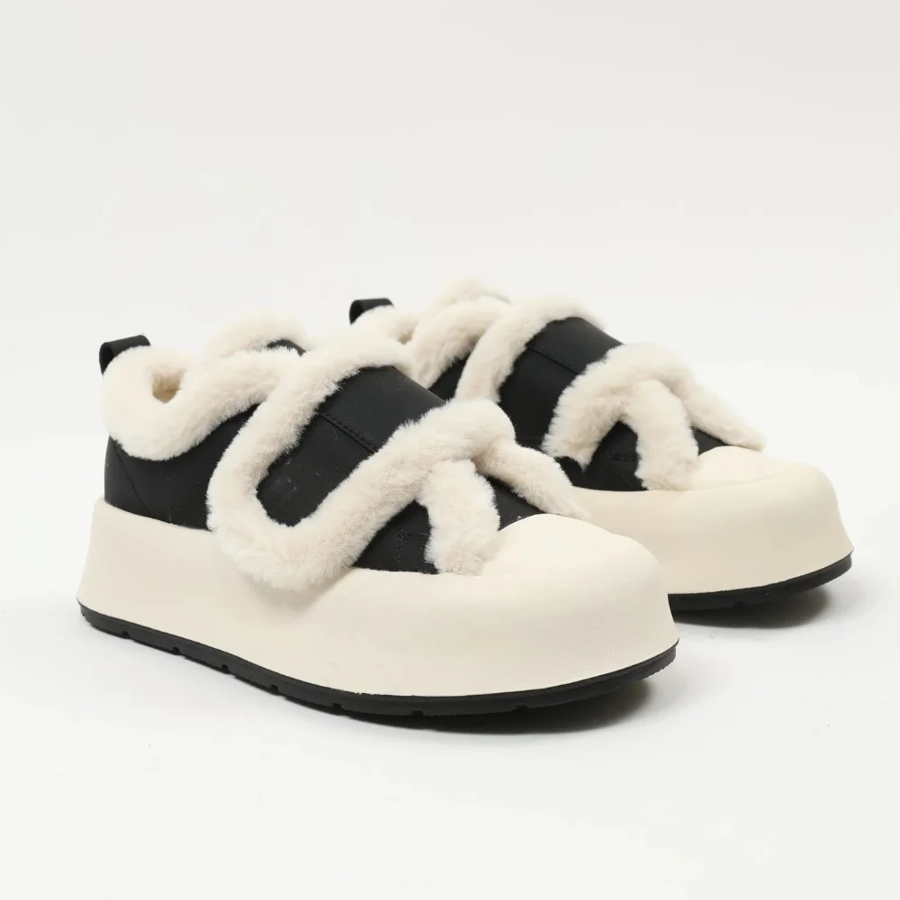 Women's white and black winter sneakers Allsy Lonza Leora Black 204484 model 5946