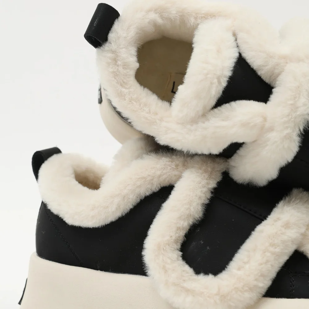 Women's white and black winter sneakers Allsy Lonza Leora Black 204484 model 5946