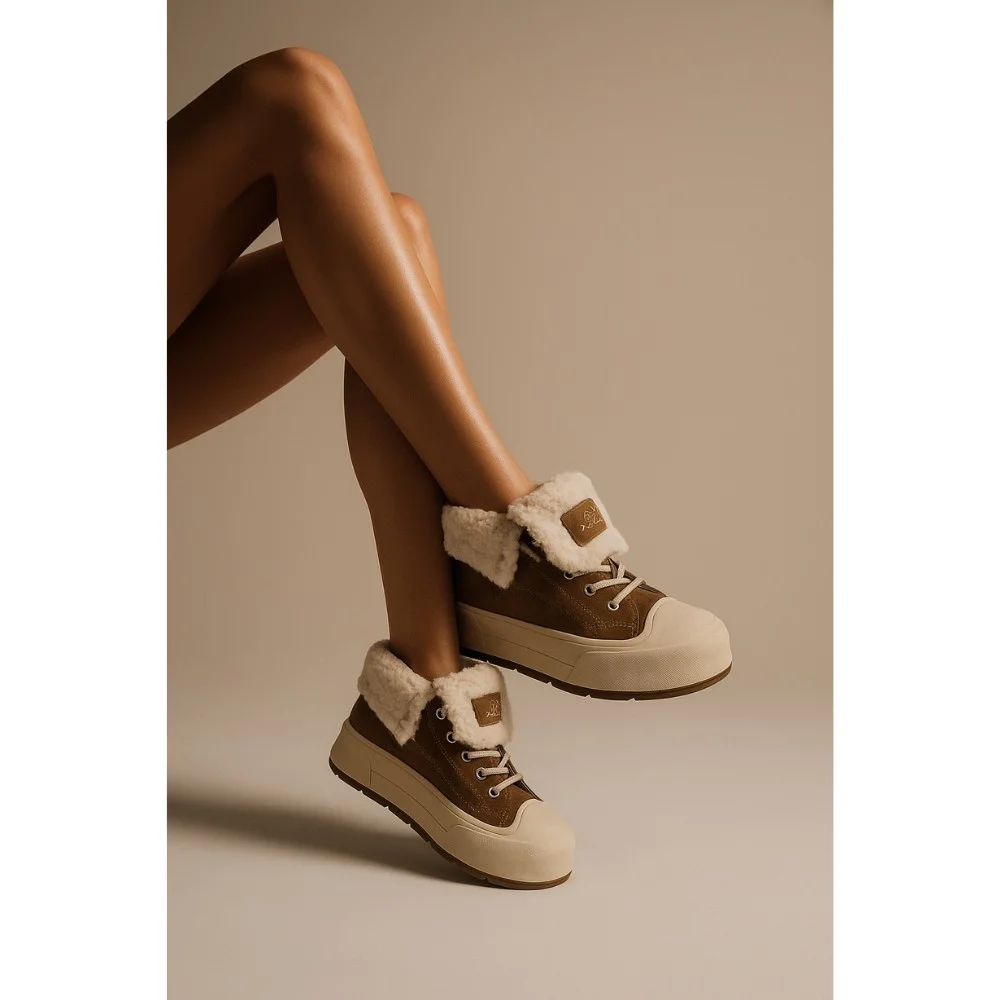 Женские коричневые кроссовки Allsy Lonza 205083 202149 R5051-1C3 5950 для зимы