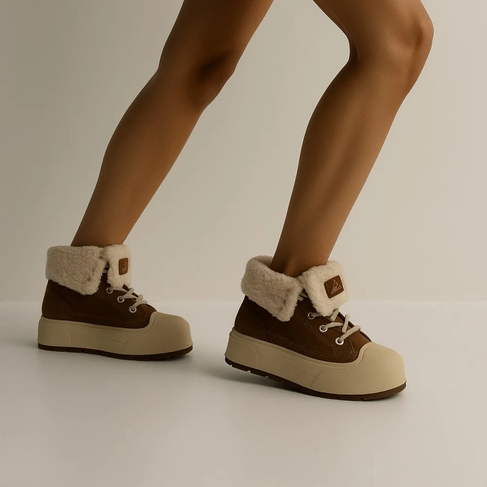 Женские коричневые кроссовки Allsy Lonza 205083 202149 R5051-1C3 5950 для зимы