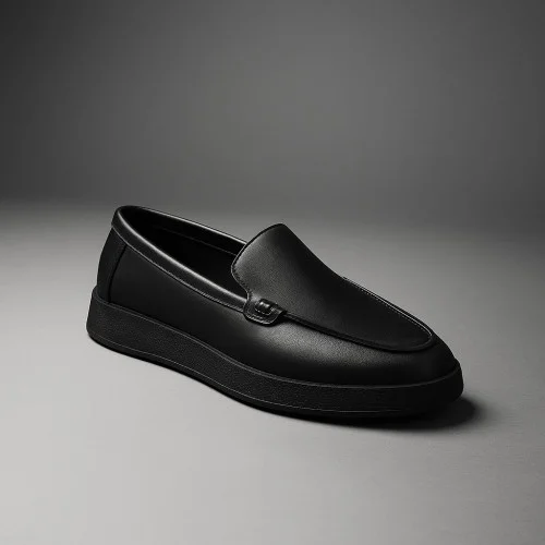 Women's black leather loafers Allsy Lonza 204768 202904 25Z54D020-1P Black 5953 made of genuine leather with anatomical insole