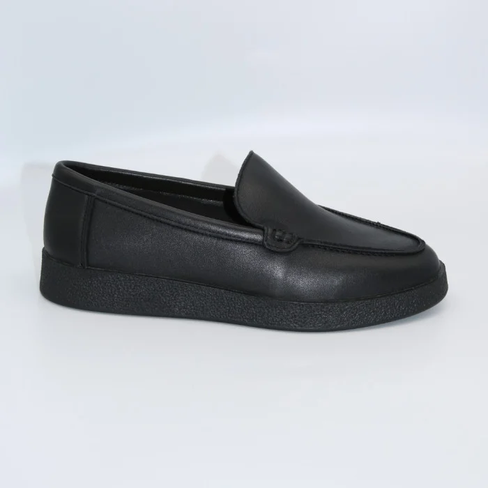 Женские чёрные кожаные туфли Allsy Lonza модель 5953