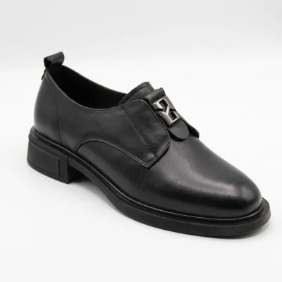 Women's black leather shoes Allsy Lonza 219823 202901 25Z54D017-1P Black 5954 with anatomical insole made of genuine leather Women's black leather shoes Allsy Lonza 219823 202901 25Z54D017-1P Black 5954 with anatomical insole made of genuine leather