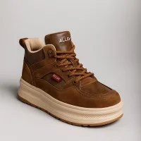Women's Light Brown High Top Platform Sneakers Allsy Lonza 203133 551-2080-18R Camel 5958