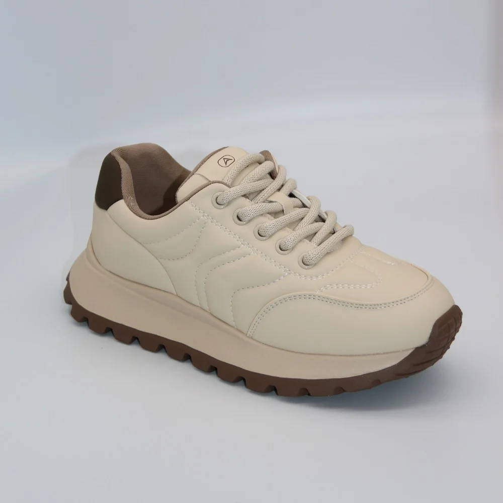 Women's beige sneakers Allsy Lonza model 5959