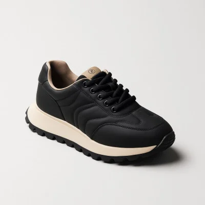 Women's black demi-season sneakers Allsy Lonza 203337 204459 8106-7 black 5960, comfortable