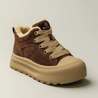 Women's winter boots Allsy Lonza 204982 202544 204981 8806 brown 5961, brown, genuine leather, fashionable