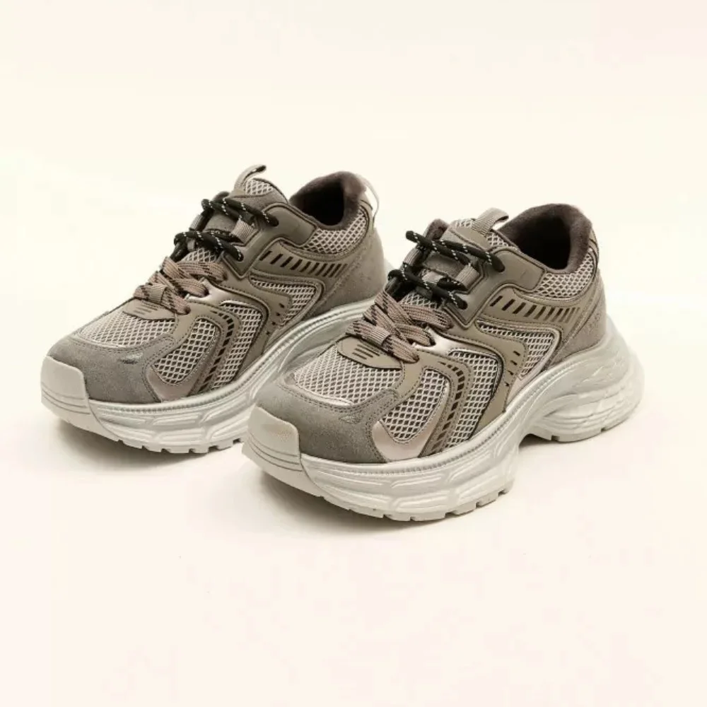 Women's Grey-Silver Allsy Lonza Sneakers Model 5964