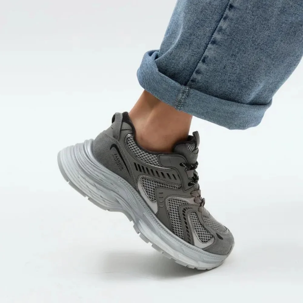 Women's Grey-Silver Allsy Lonza Sneakers Model 5964