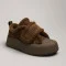 Women's winter ugg boots Allsy Lonza 202550 R5023-1Y Brown 5966 made of genuine suede with Velcro, chocolate color