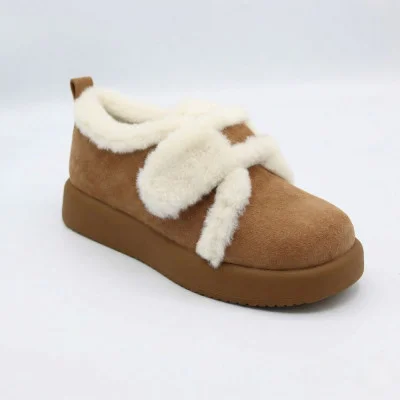 Women's winter beige ugg boots Allsy Lonza 203984 204779 203-8591-2-25ZM Camel 5967 made of genuine suede with Velcro
