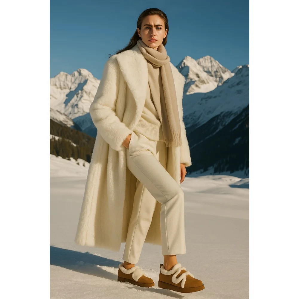 Зимние бежевые угги Allsy Lonza 203984 модель 5967