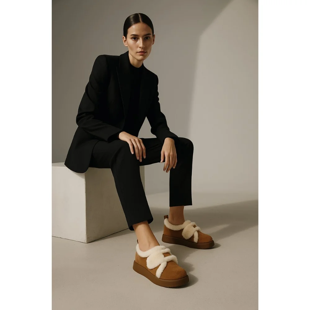 Зимние бежевые угги Allsy Lonza 203984 модель 5967