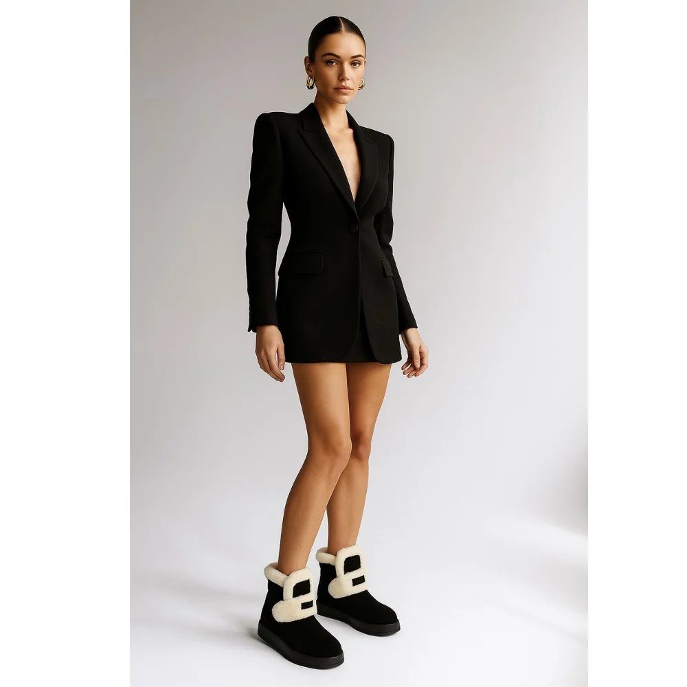 Жіночі чорні лофери Romax Comfort 1033-4V 5984 з натуральної замші