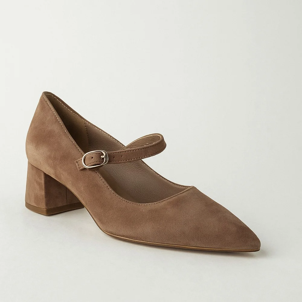 Класичні туфлі Mary Jane на блочному підборі з ремінцем Rylko (Польща) модель 5972