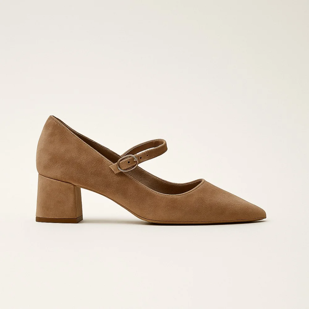 Класичні туфлі Mary Jane на блочному підборі з ремінцем Rylko (Польща) модель 5972